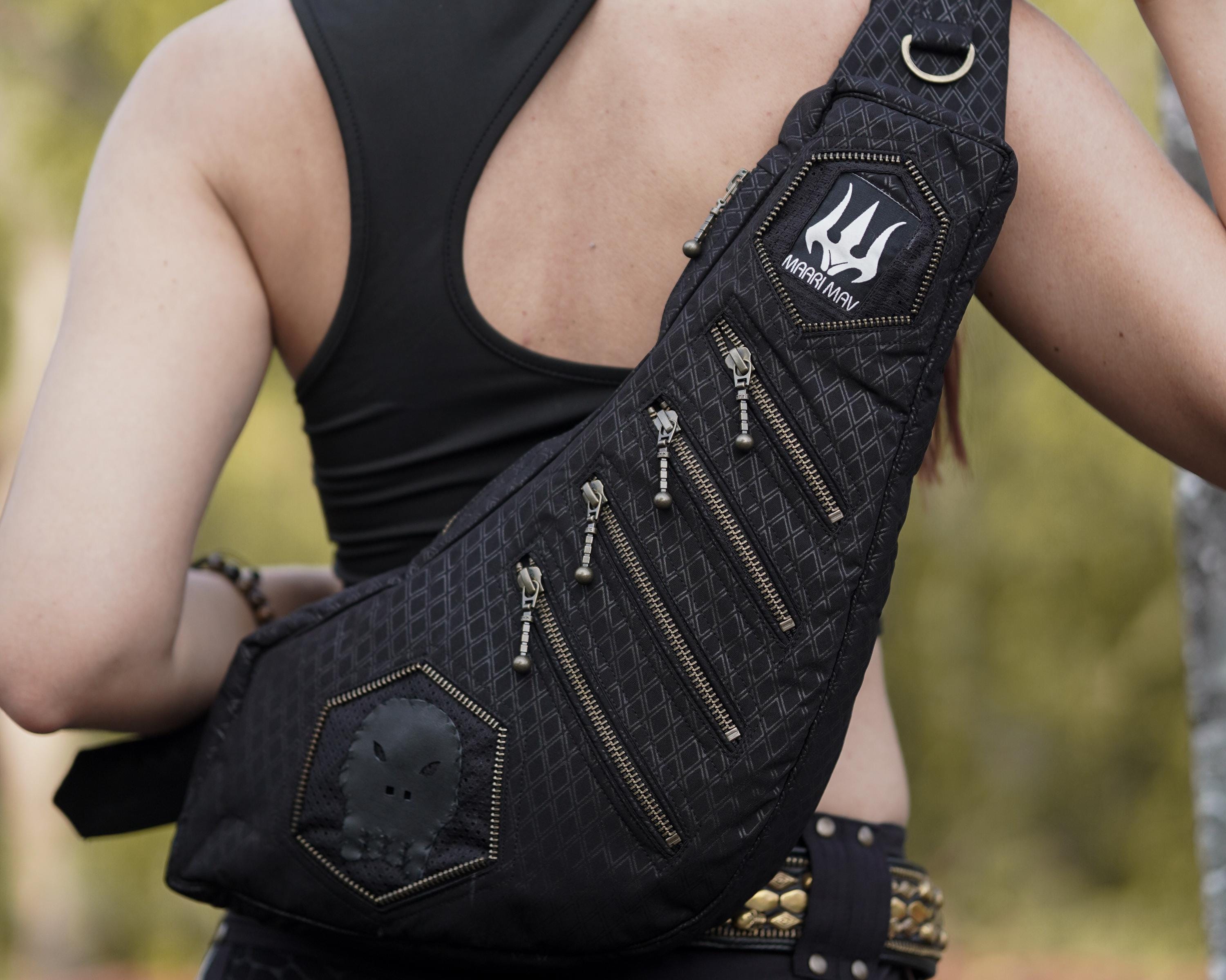 Handmade Black Sling Bag